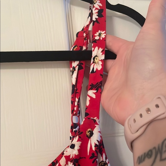 Red Floral Maxi Dress - Picture 3 of 5